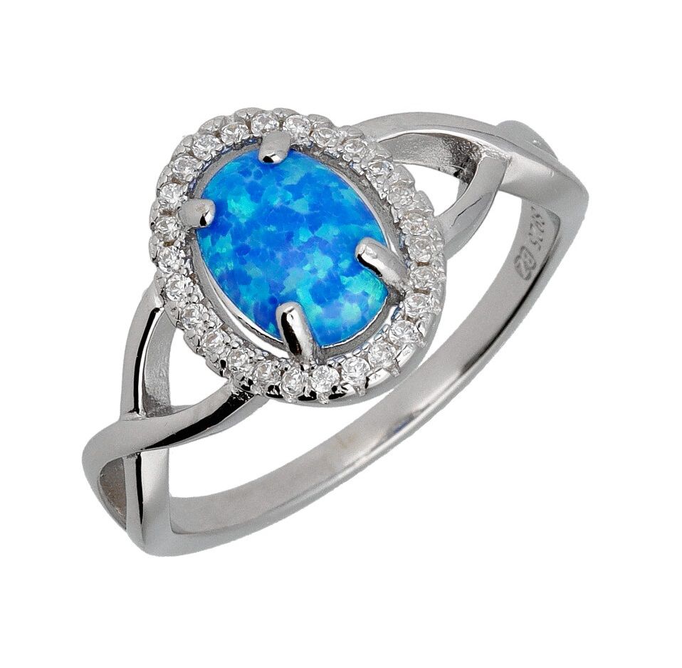 Silver Ring Op05 Opal #7 #7.5 #8 #8.5