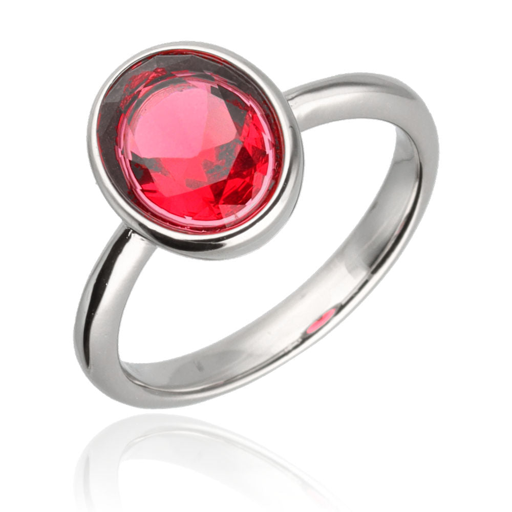 Silver Ring Us Size #6 #6.5 #7 #7.5 #8 #8.5 Red Steel Jade