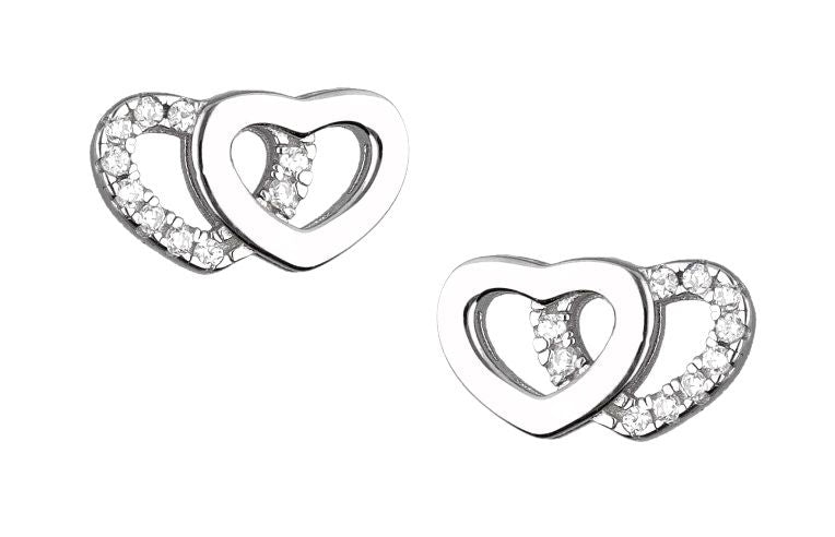 Silver Earrings Sg101 Heart