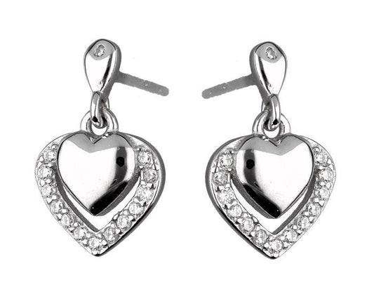 Silver Earrings Heart