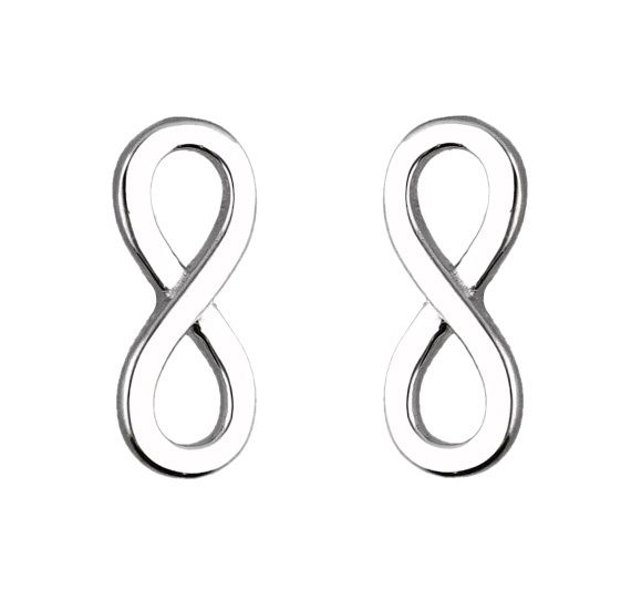 Silver Earrings Infinity 