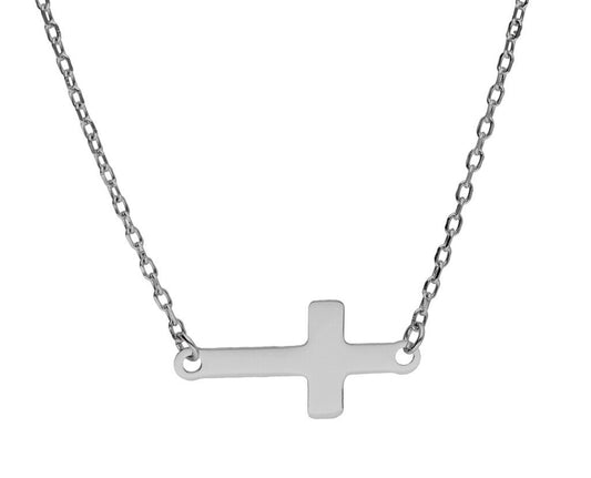 Silver Necklace Small Cross