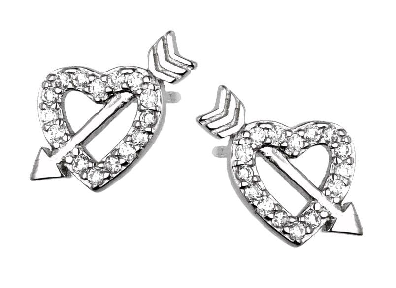 Silver Earrings Heart