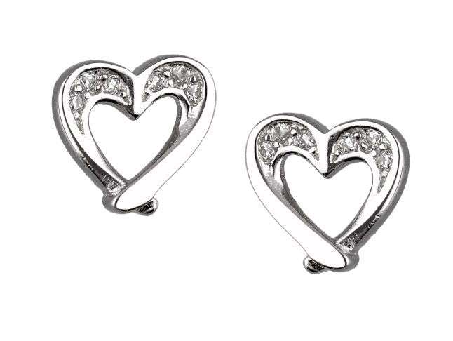 Silver Earrings Heart