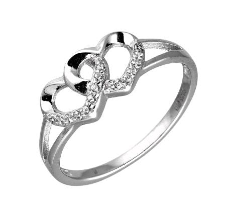 Silver Ring Us Size #6 #6.5 #7 #7.5 #8 #8.5 Heart