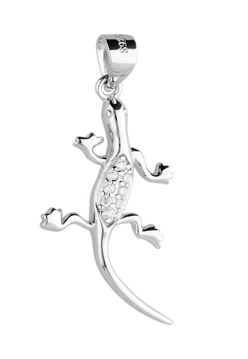 Silver Pendant Gecko