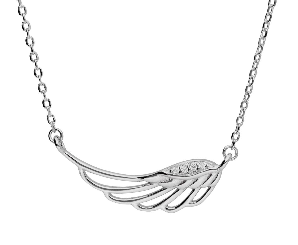 Silver Necklace Wings