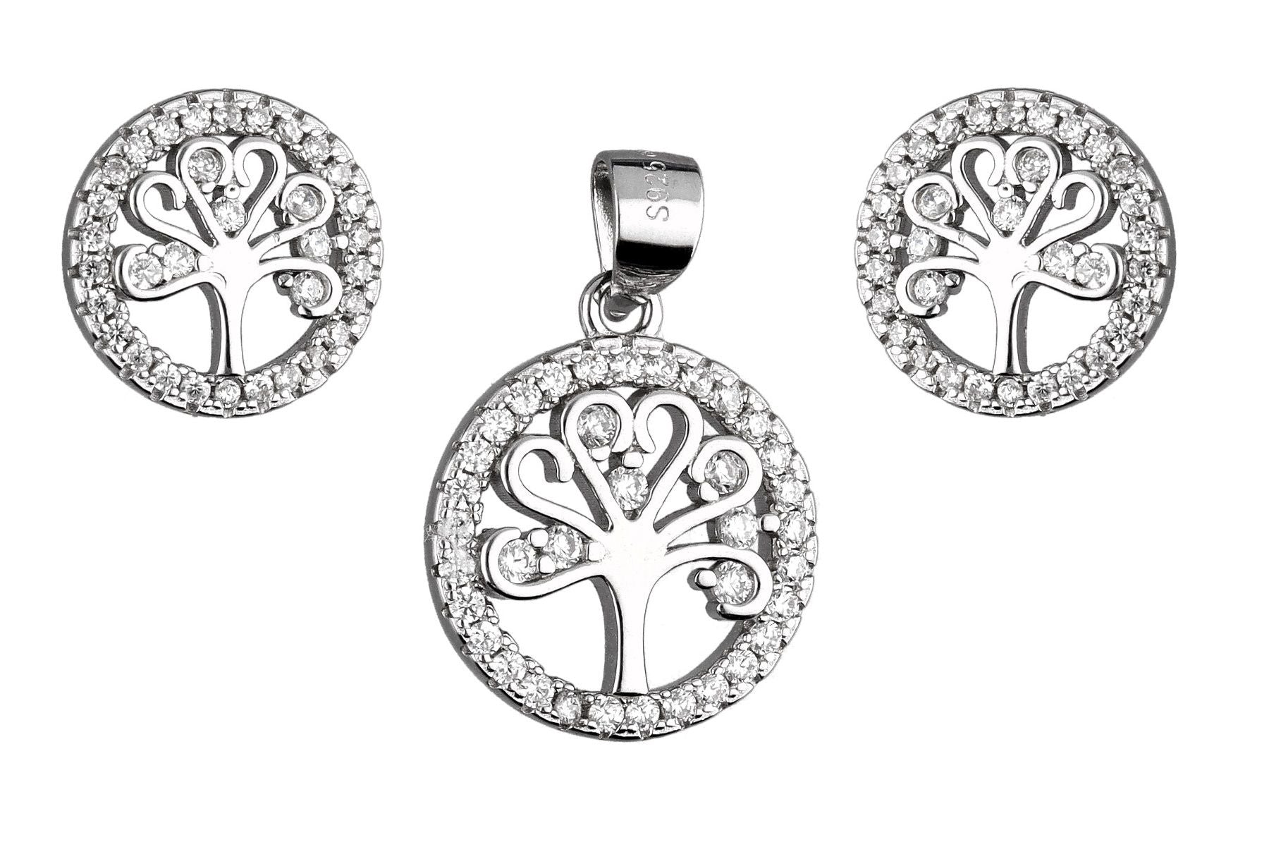 Silver Jewelry Set As935 Tree