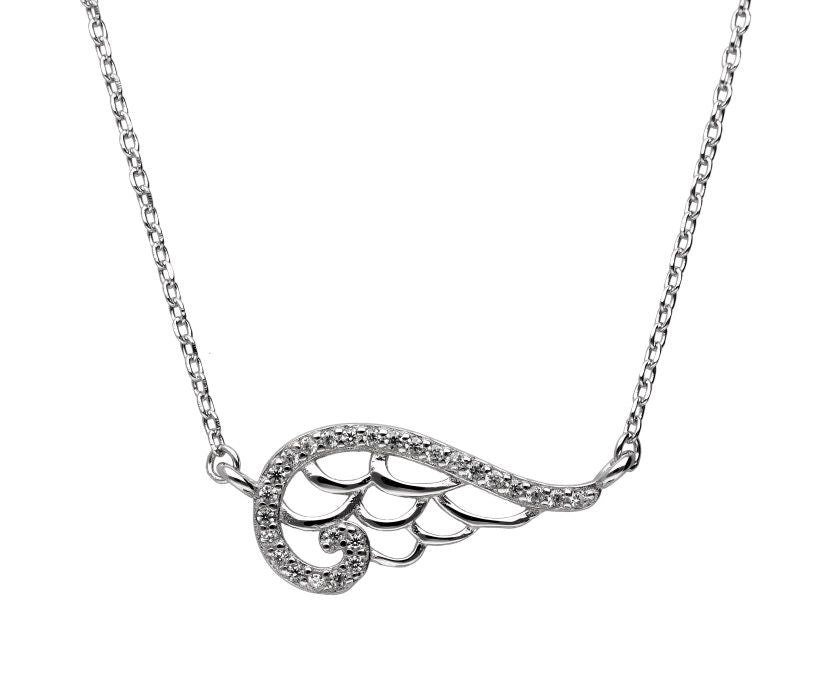 Silver Necklace Wings