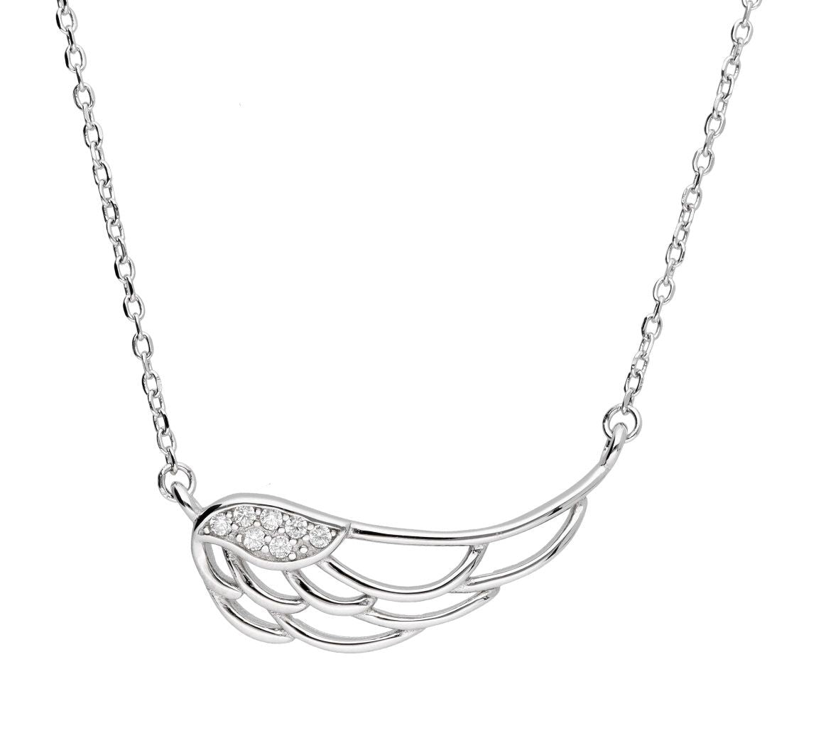 Silver Necklace Wings