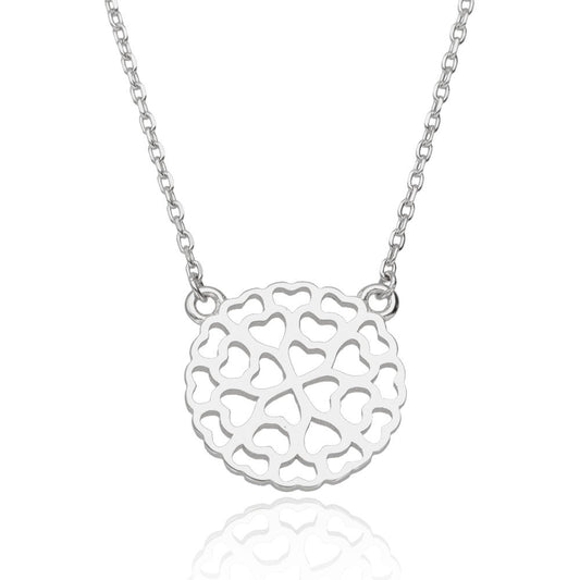 Silver Necklace Heart