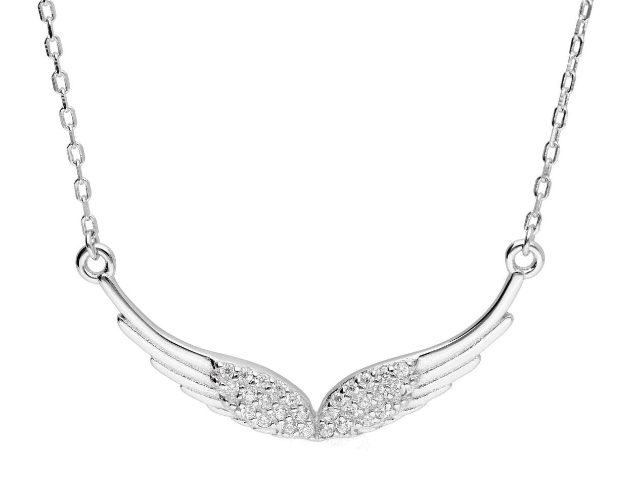 Silver Necklace Wings