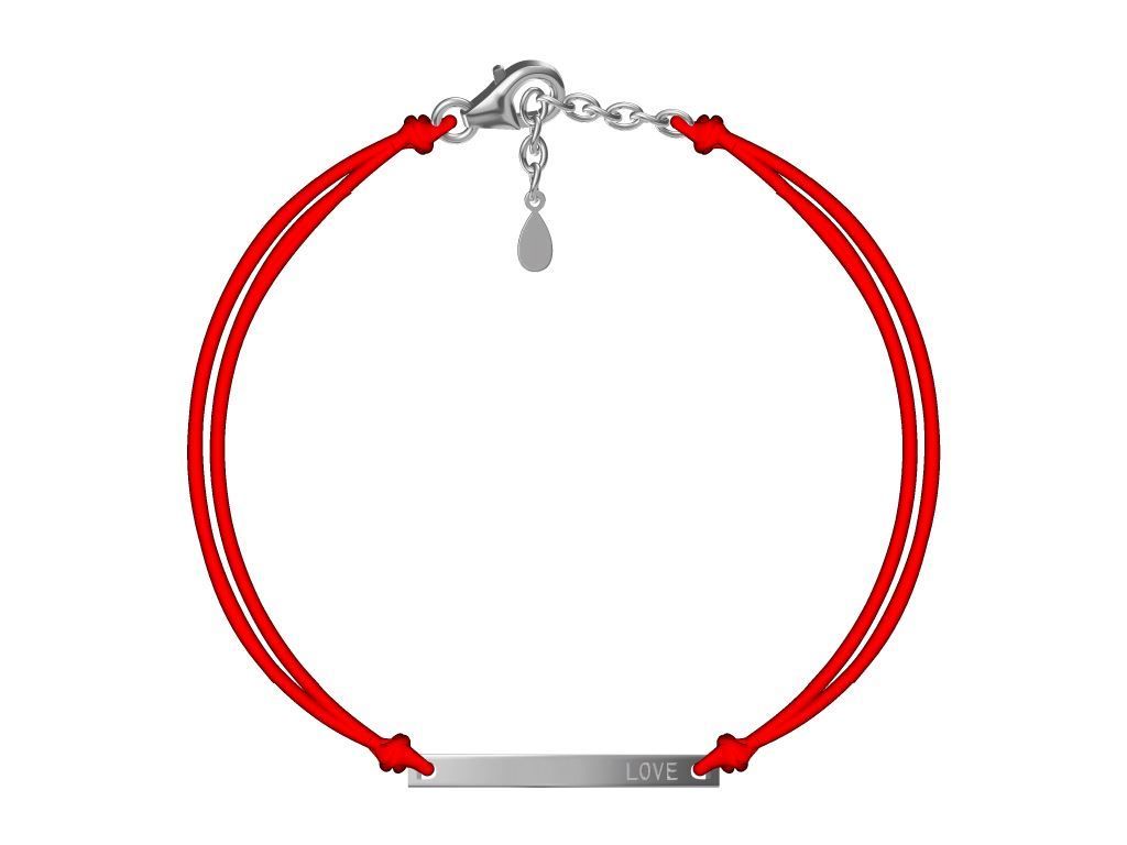 Silver Bracelet Red