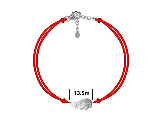 Silver Bracelet Red Wings