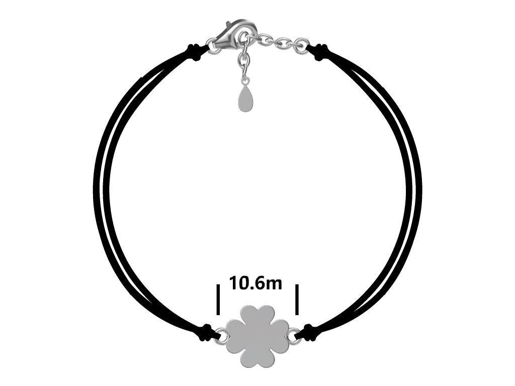 Silver Bracelet Black Clover