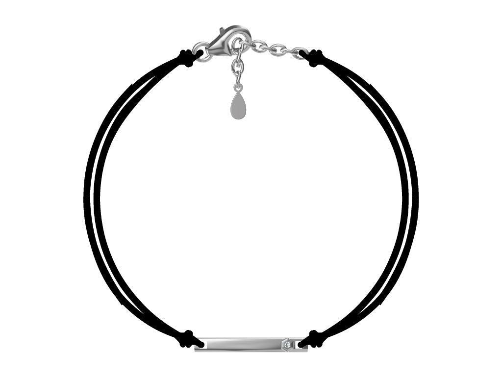 Silver Bracelet Black