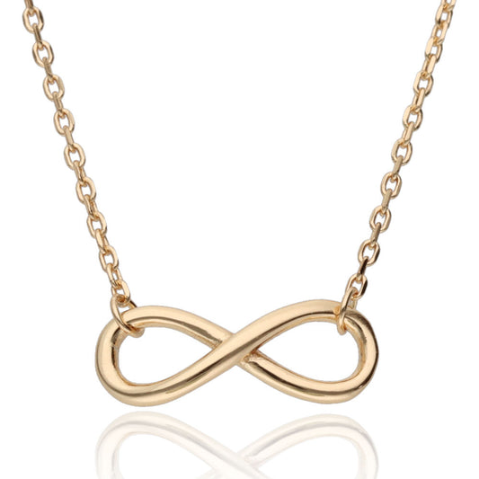 Silver Necklace Gold Plated Infinity