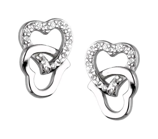 Silver Earrings Heart