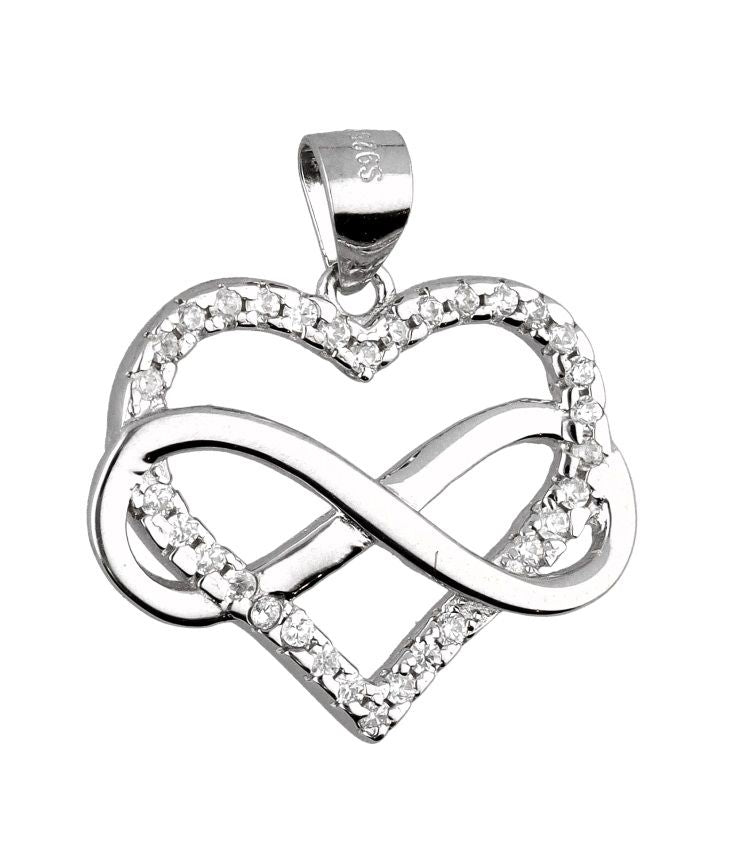 Silver Pendant Btm58 Infinity Heart
