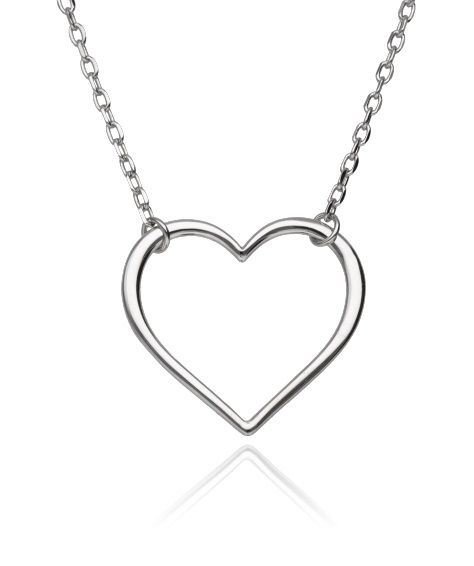 Silver Necklace Heart