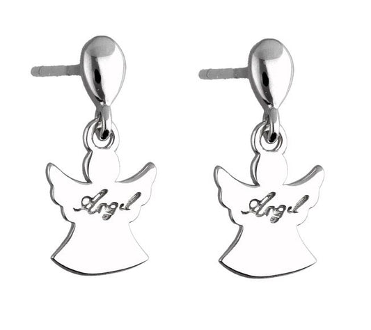 Silver Earrings Angel