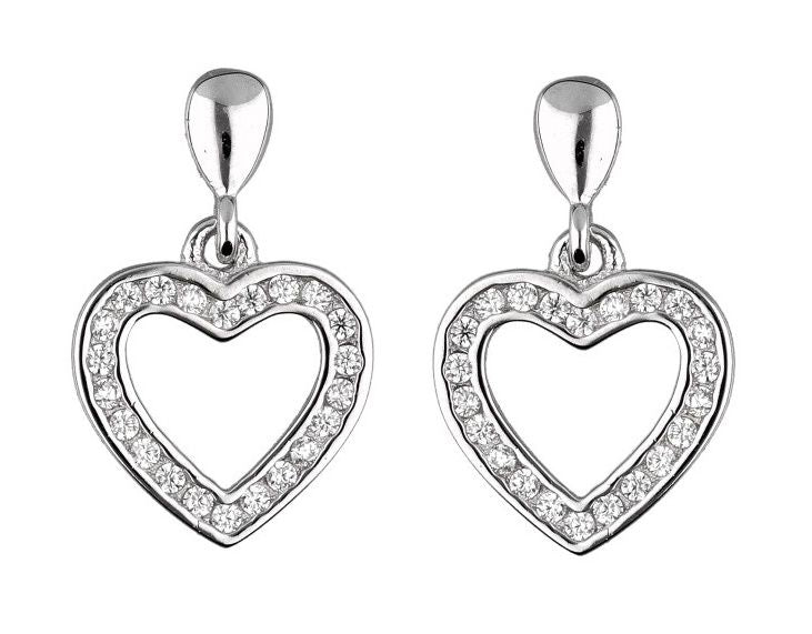 Silver Earrings Heart