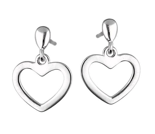 Silver Earrings Heart