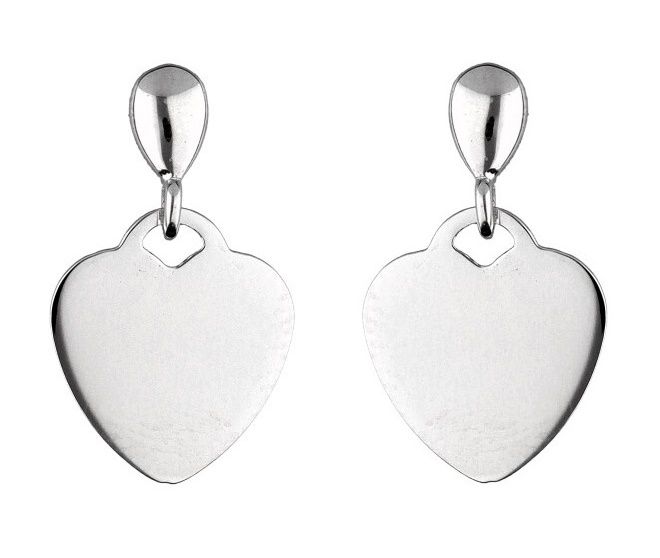 Silver Earrings Heart