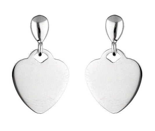 Silver Earrings Heart