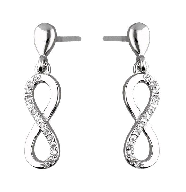 Silver Earrings Infinity