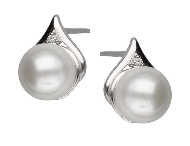 Silver Earrings Pearl