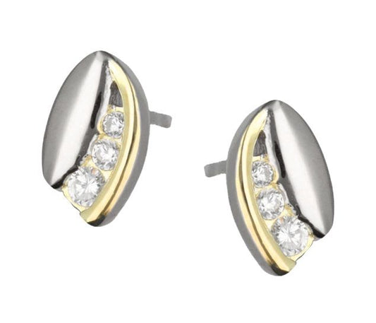 Silver Earrings Rhodium&Gold