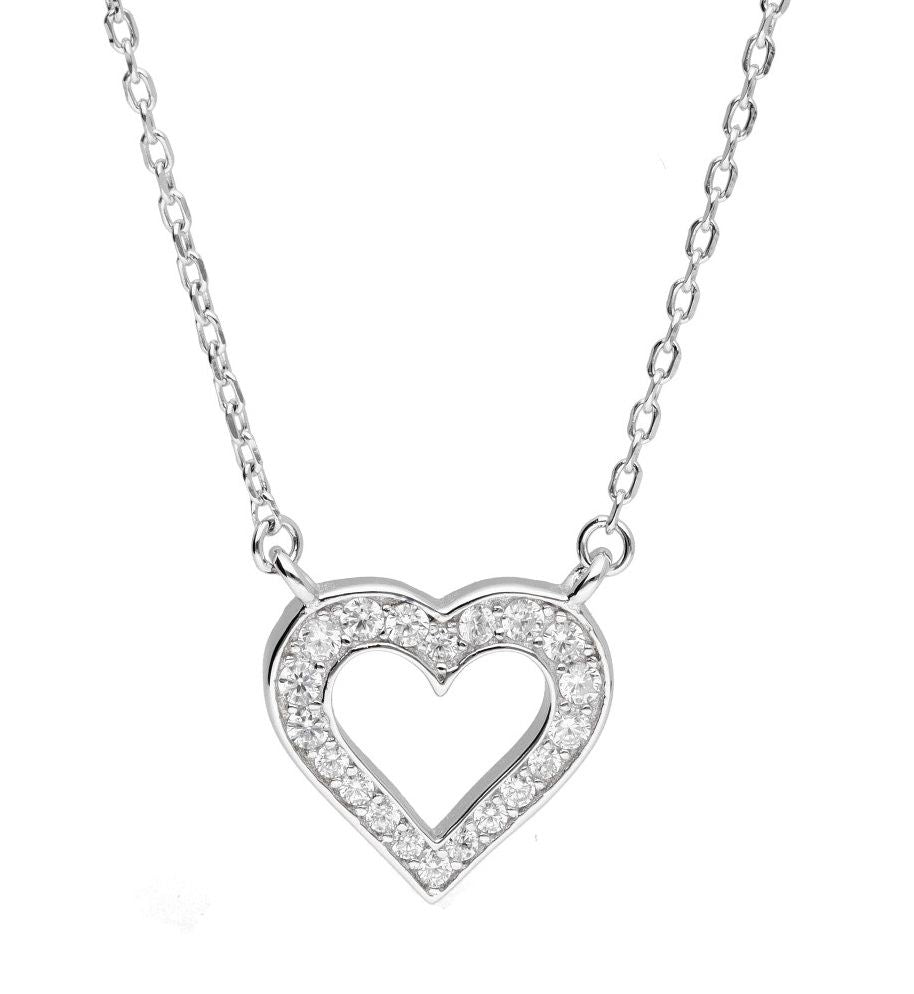 Silver Necklace Heart