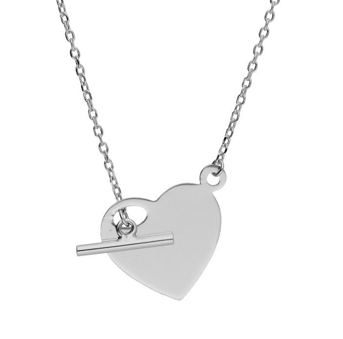 Silver Necklace Heart