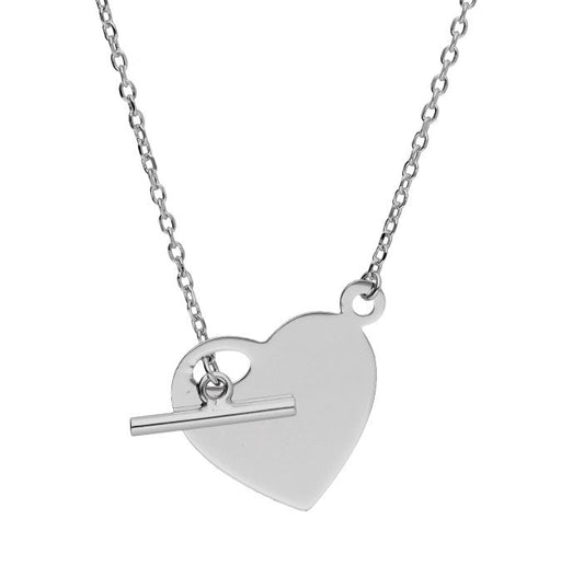 Silver Necklace Heart