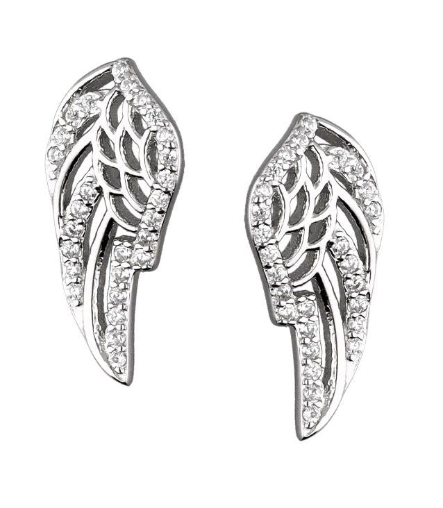 Silver Earrings Wings