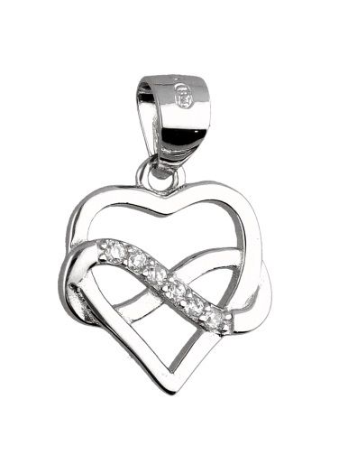 Silver Pendant Infinity Heart