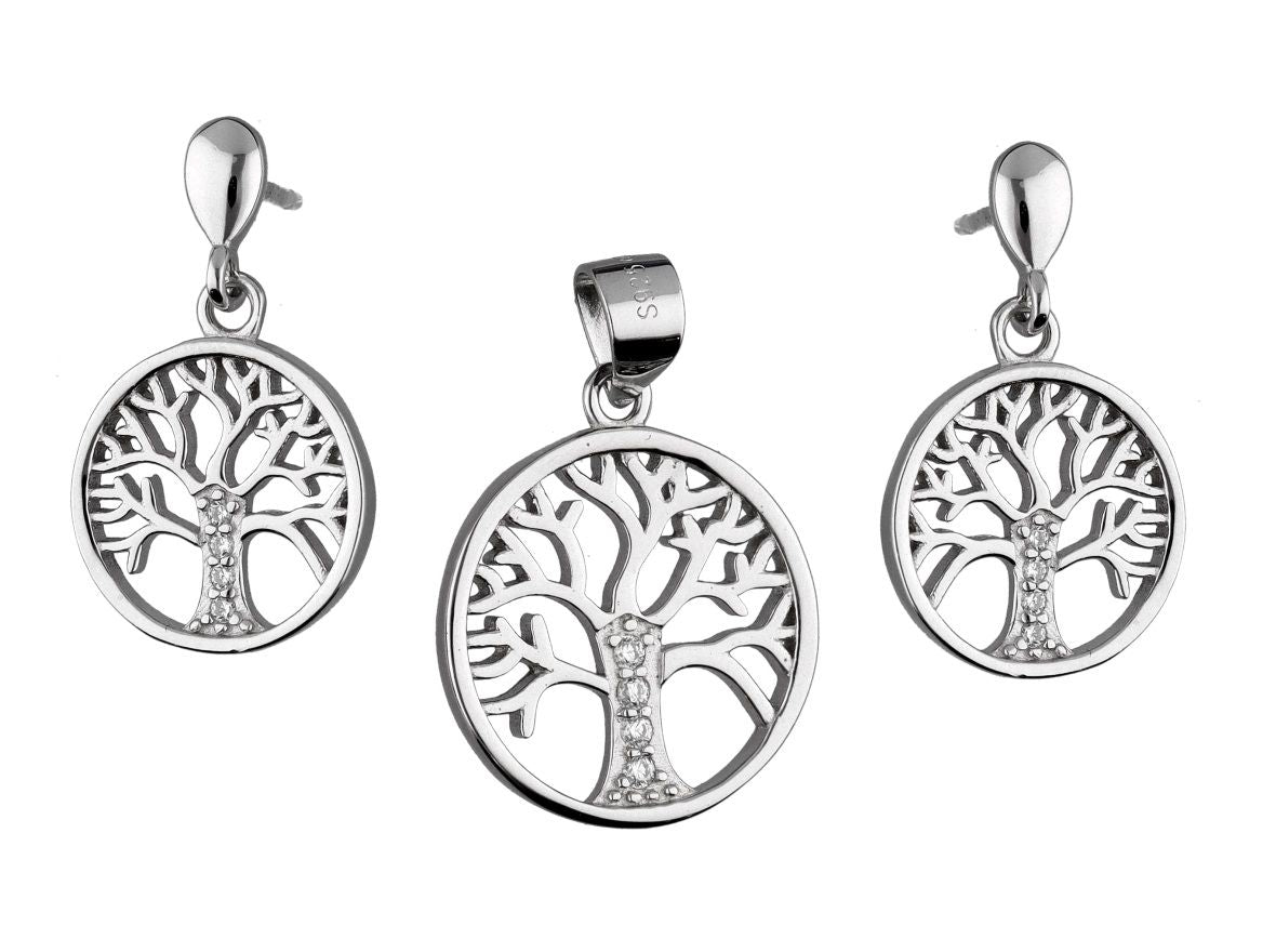 Silver Jewelry Set Tree