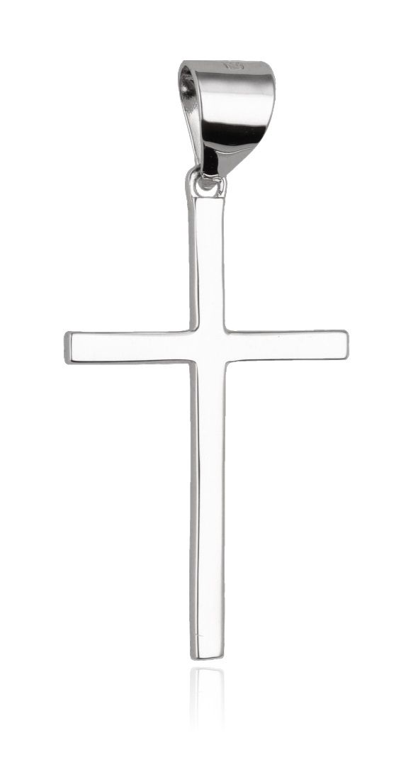 Silver Pendant 28x18x2 mm Cross