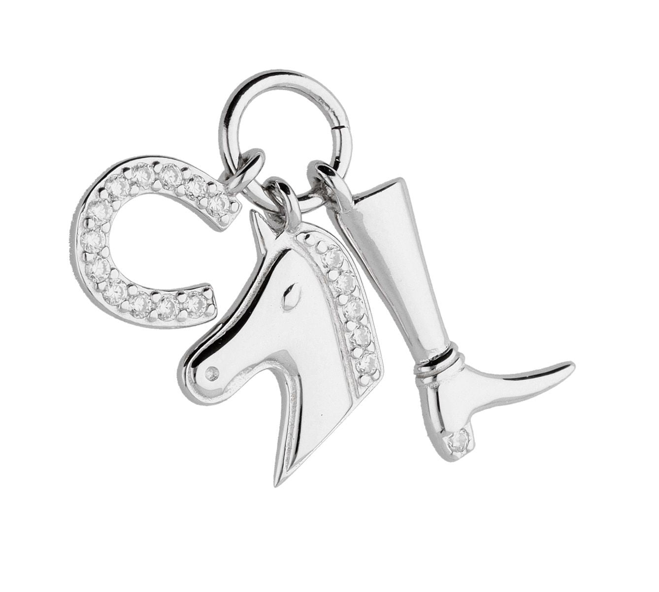 Silver Pendant Ap1422 Horseshoe Horse
