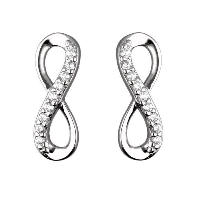 Silver Earrings Infinity