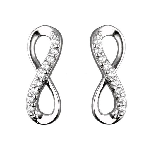 Silver Earrings Infinity