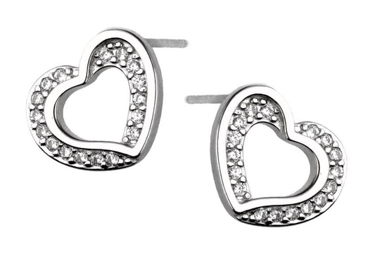 Silver Earrings Ae2309 Heart