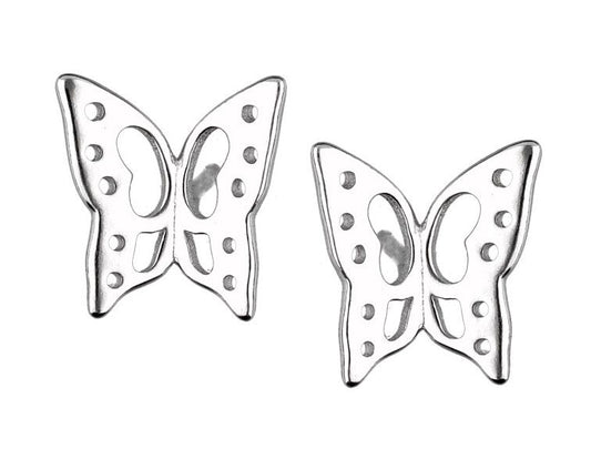 Silver Earrings Butterfly