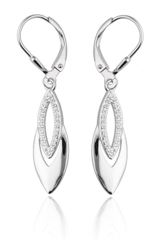 Silver Earrings Lqs1933-E Long