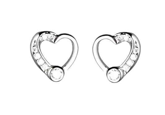 Silver Earrings Heart