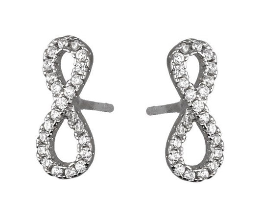 Silver Earrings Dne057 Infinity