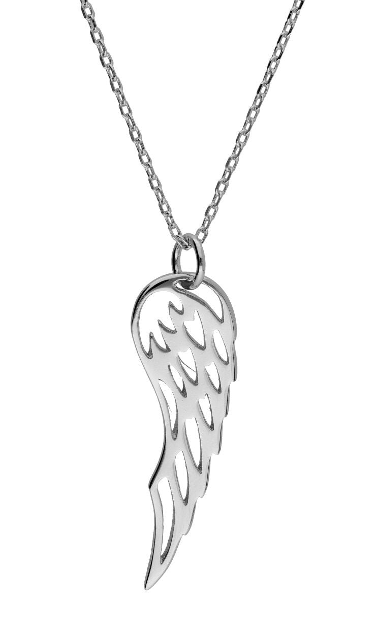 Silver Necklace Ang026 Wings