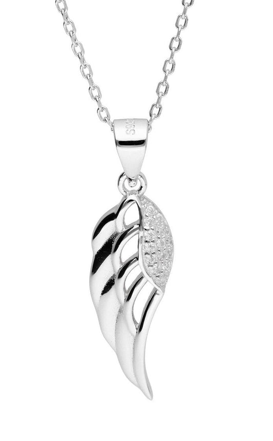 Silver Necklace Wings