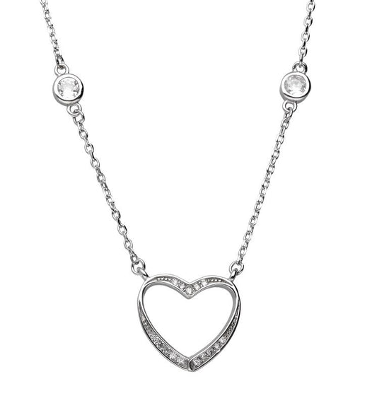 Silver Necklace Heart